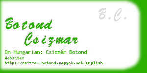 botond csizmar business card